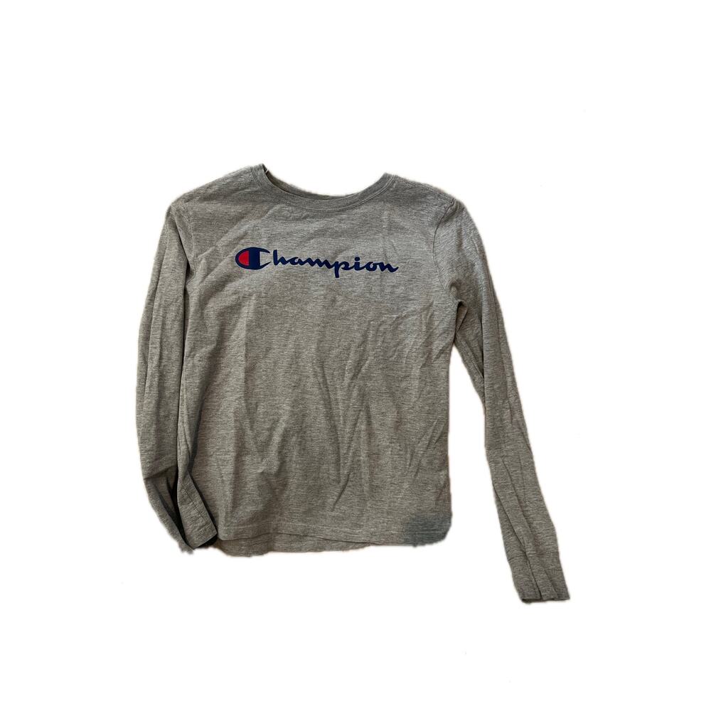 Champion Gray Long Sleeve Shirt Mens Small